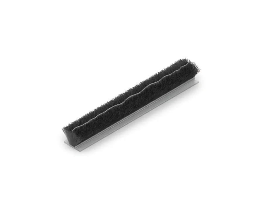 Black brush strip seal with dense bristles