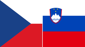 Czech Republic and Solvenia flags