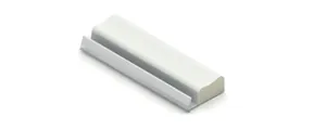 white rubber sealing profile with rounded edges